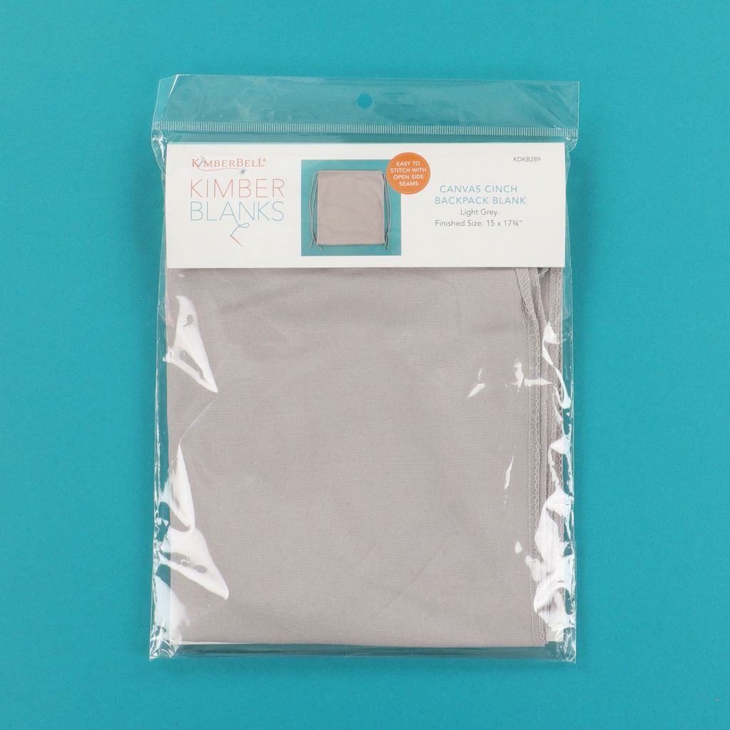 Canvas Cinch Backpack - Light Grey