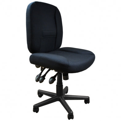 Black office chair on a white background