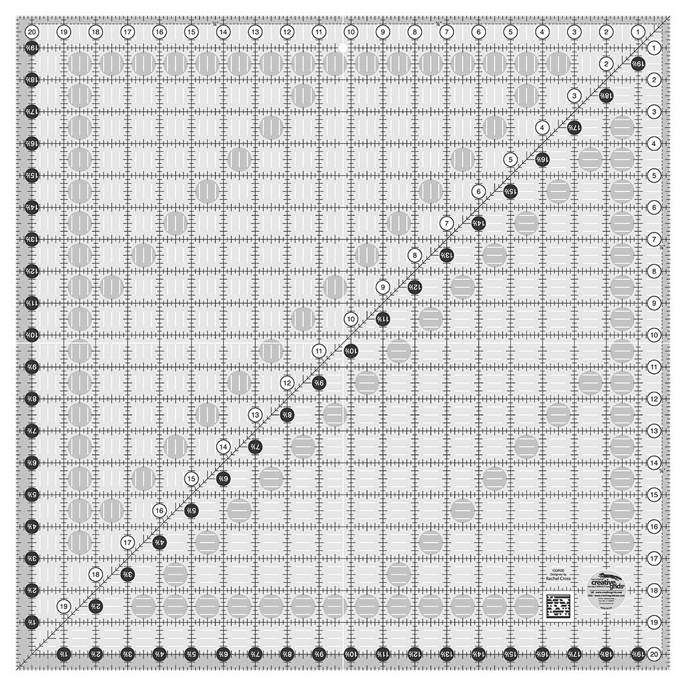 Creative Grids 20 1/2 x 20 1/2" Ruler