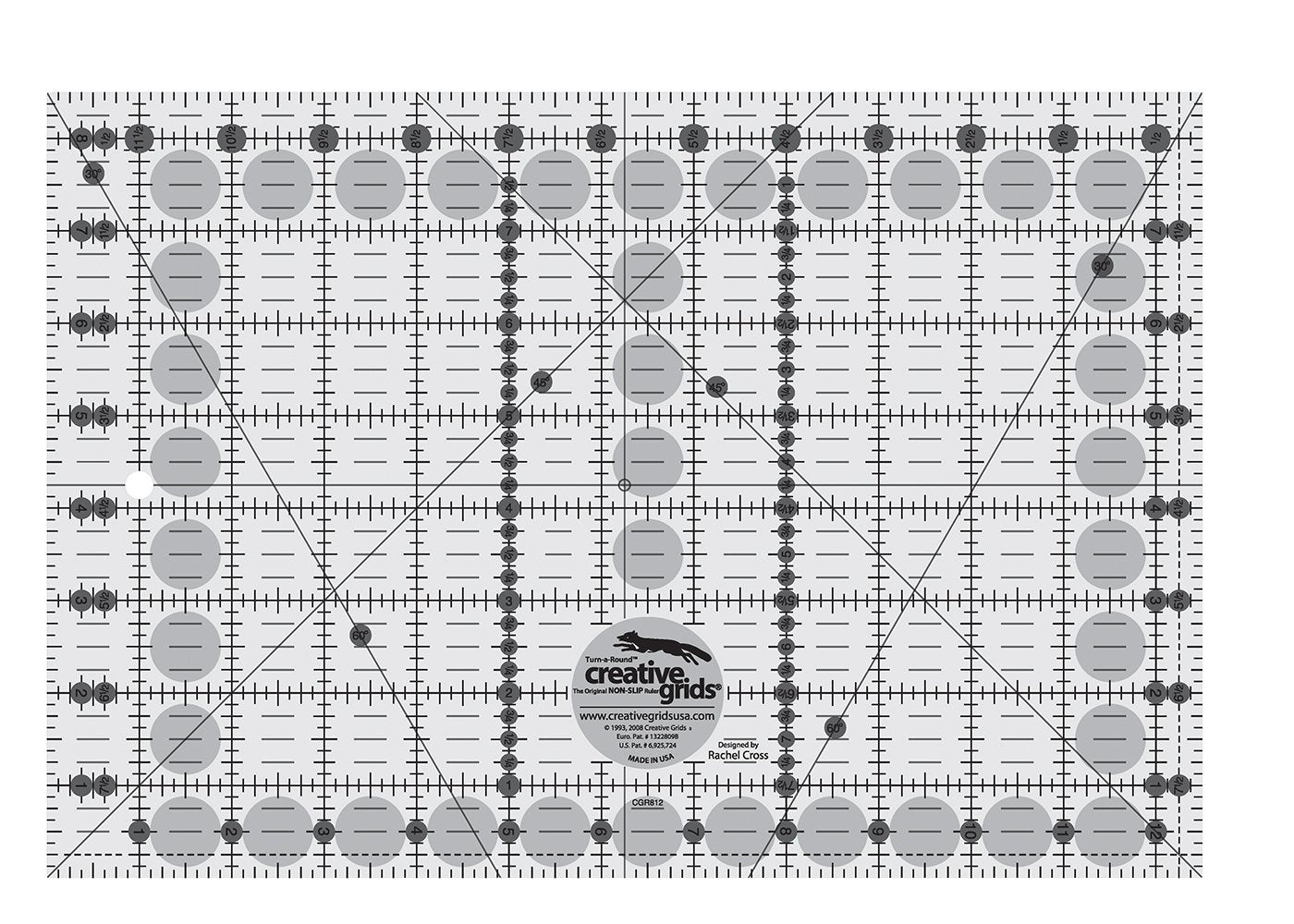 Creative Grids 8 1/2" x 12 1/2" Ruler