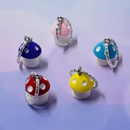 Stitch Markers - Mushrooms