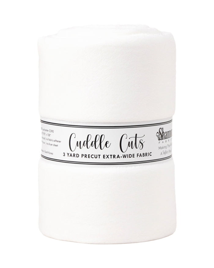 3 Yd Extra Wide Cuddle Cut - White