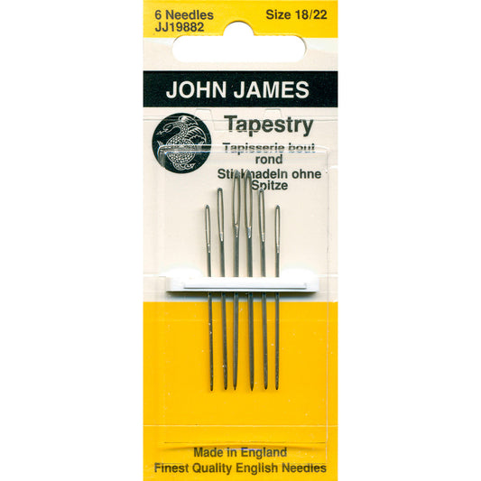 JJ Tapestry Needles #18/22 6pc