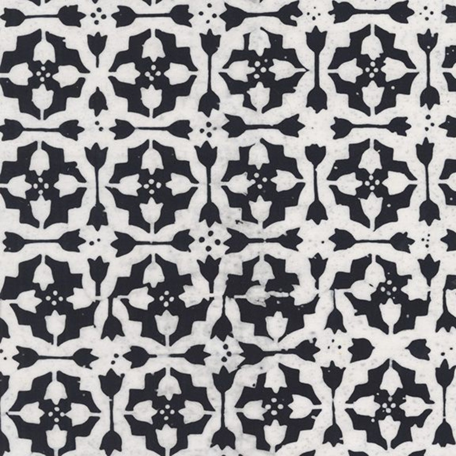 Black geometric pattern on a white background