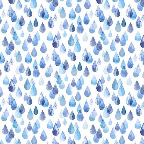 Paws in the Rain - Rain Shower - Blue