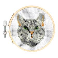 Mini Cross Stitch Kit-Cat