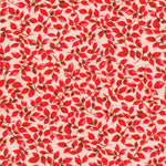 Pattern of red leaves on a light red background