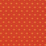 A repeating red and orange geometric pattern with diamond shapes and small starburst motifs, filling the entire frame.