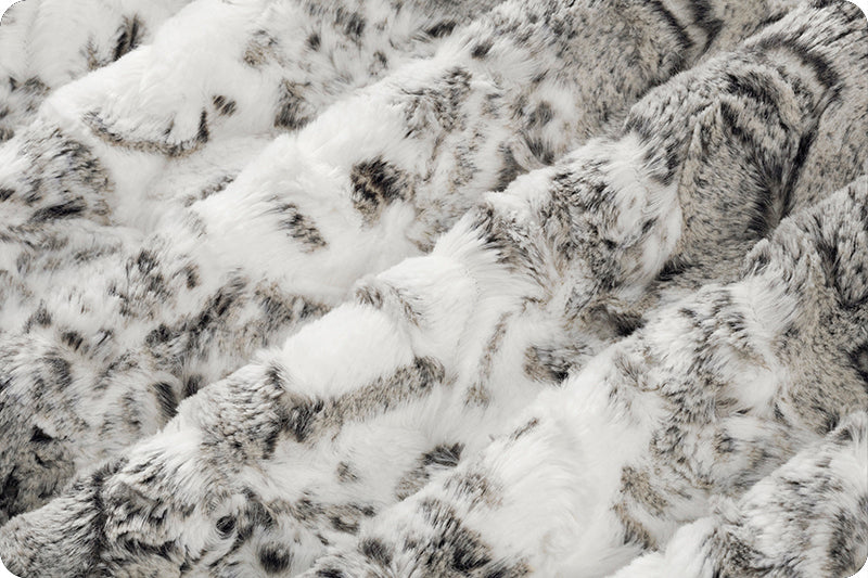 Luxe Cuddle - Wide 58/60" - Snowy Owl - Charcoal