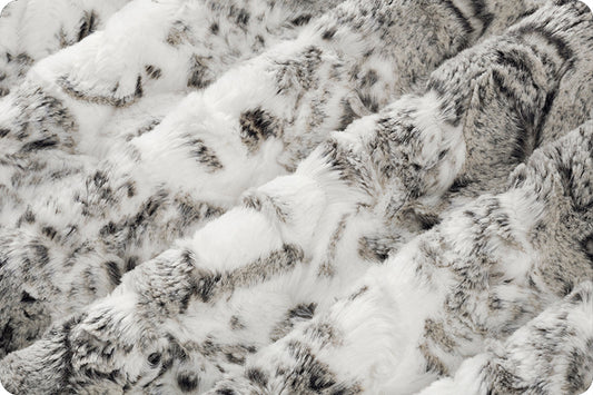 Luxe Cuddle - Wide 58/60" - Snowy Owl - Charcoal