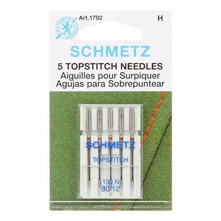 Schmetz TopStitch Needles 80/12 5pk