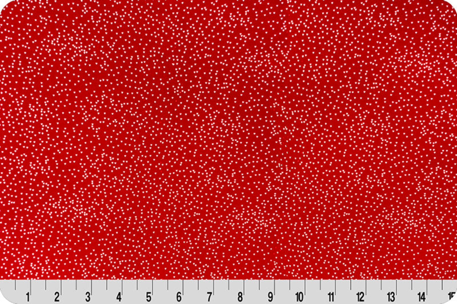 red textured polyester fabric with silver glitter