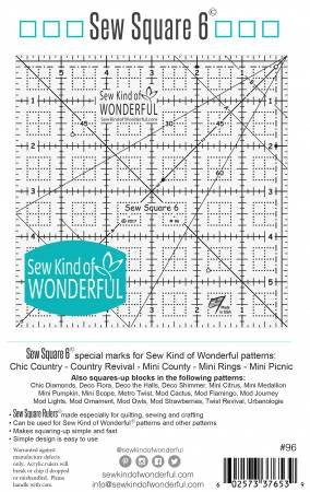 Sew Square 6" by Sew Kind of Wonderful