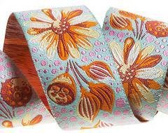 Dandelion Sprout Ribbon 1.5" - aqua