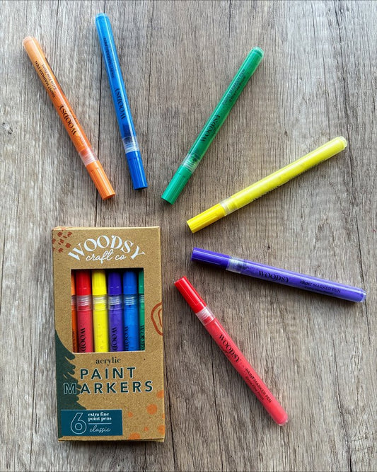 Acrylic Paint Markers Set 6pc - Classic