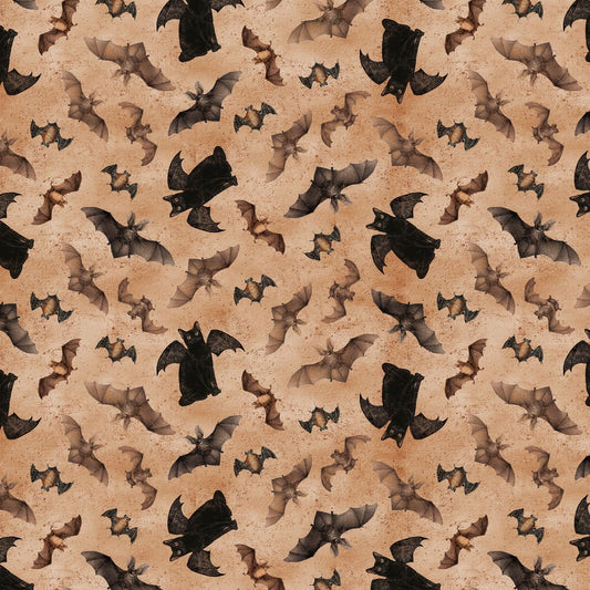 Gothic Halloween - Bats & Cats - Rust