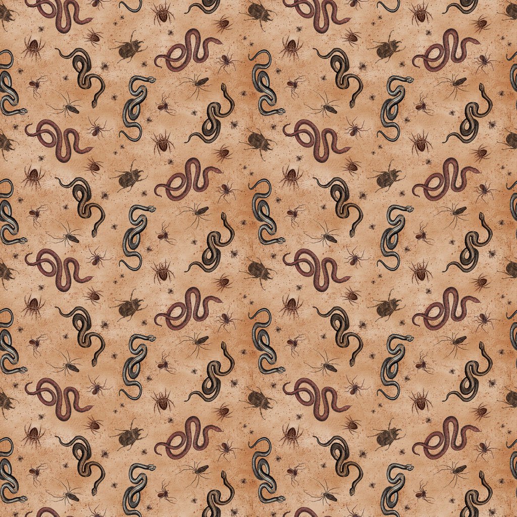 Gothic Halloween - Snakes & Bugs - Rust