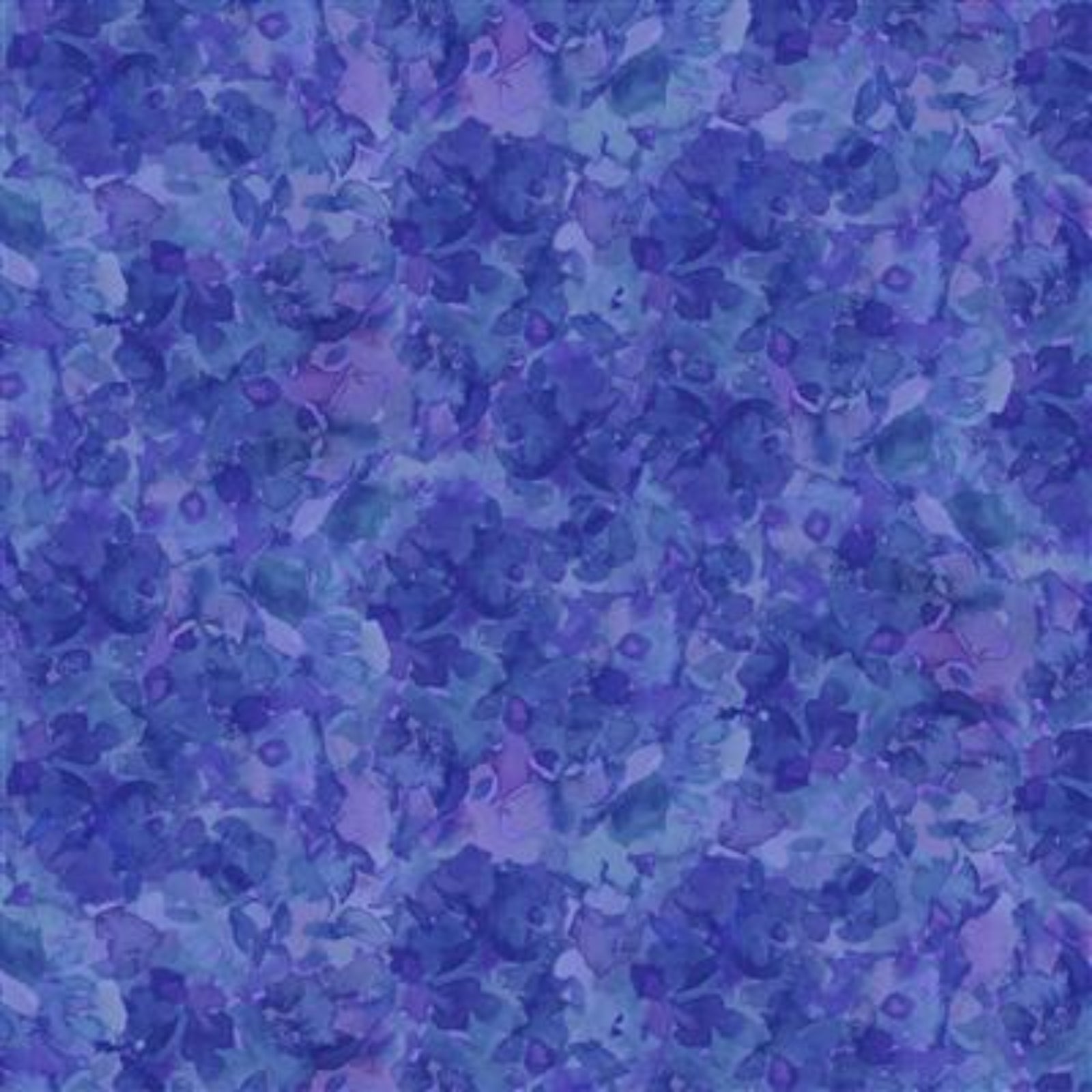 Patterned fabric with blue and purple tones