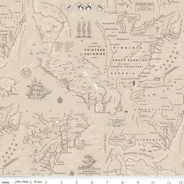 Independence-Colonial Map-Beige